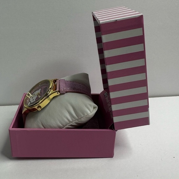Hello Kitty Watch With Pastel Pink Sparkle Band New In Box - Picture 4 of 8